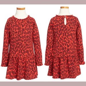 NWT $88 kate spade [ Girl's 10Y ] Cheetah Print Drop Waist‎ Ruffle Dress
